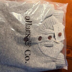 Balmoral Three Button Wool Sweater Grey XL New- Collars & Co.
